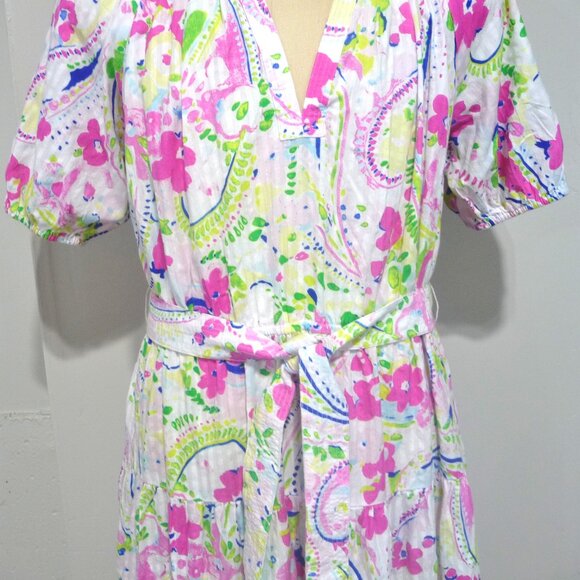 FLORAL PAISLEY DRESS SIZE 1X POCKETS CROWN AND IVY - Picture 5 of 15